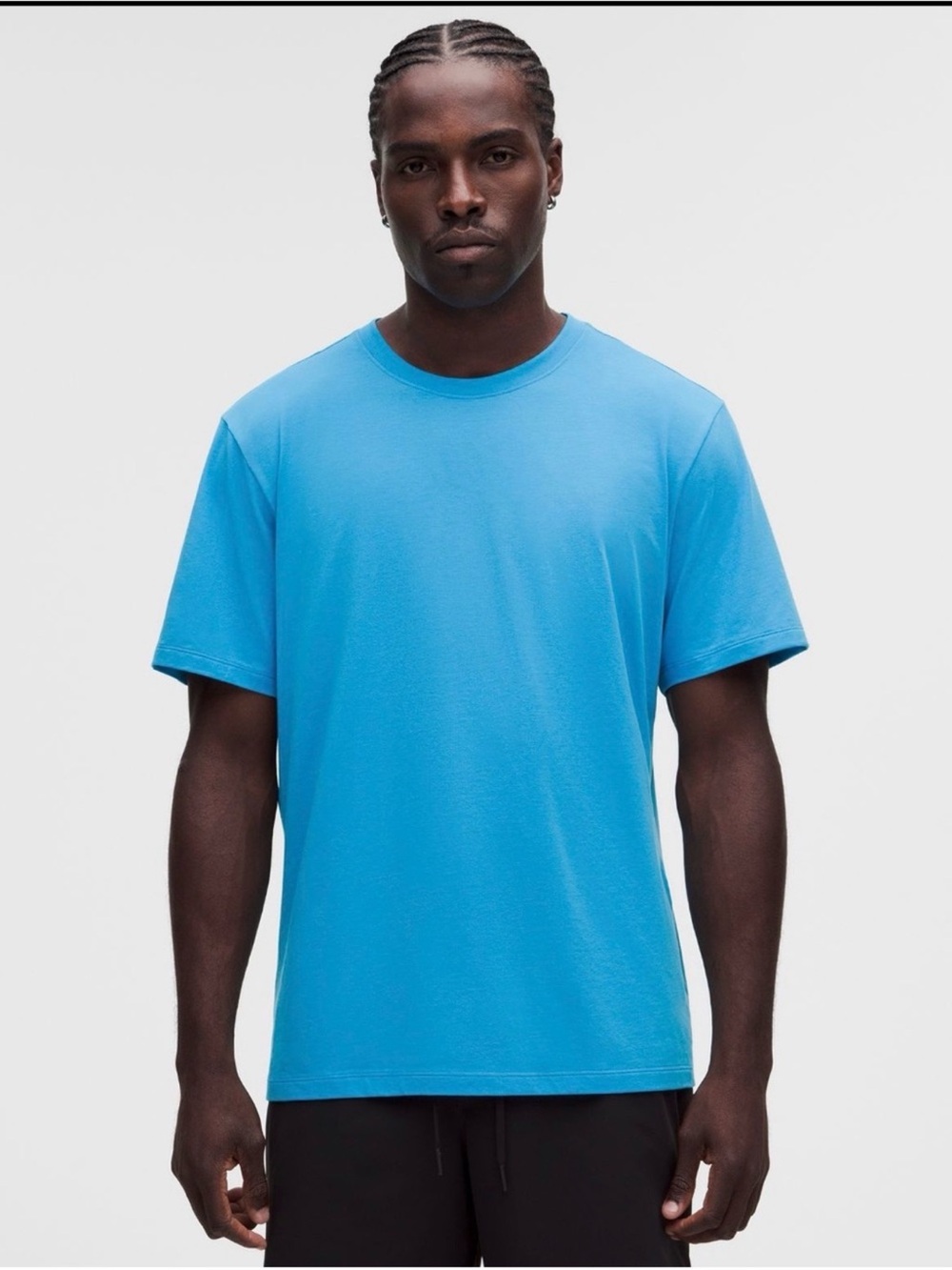 NWT Lululemon Men’s BeCalm Relaxed-Fit T-Shirt in Heathered Ocean Wave - XS